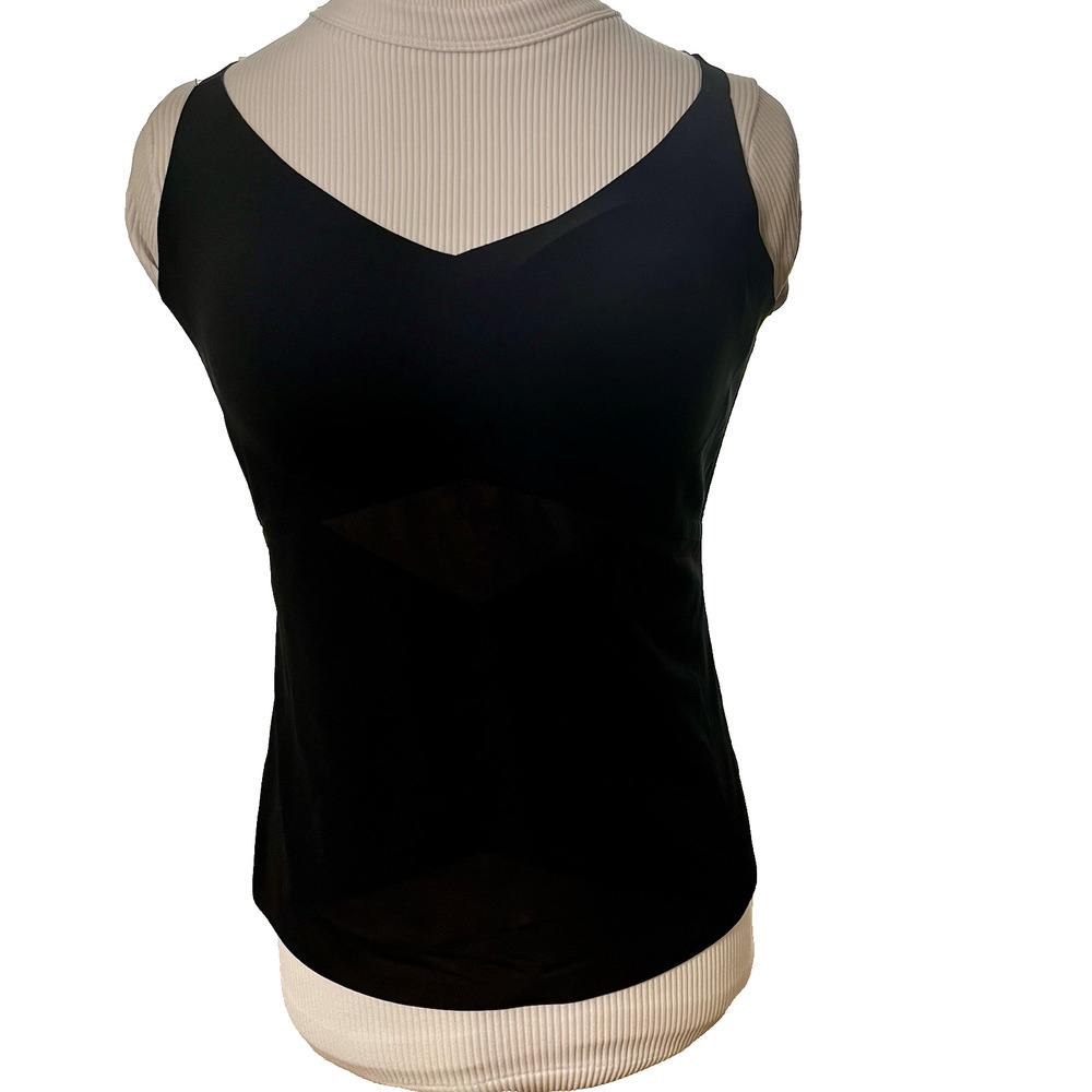 Honeylove LiftWear Cami XL Black Shapewear Mesh Support Adjustable Straps